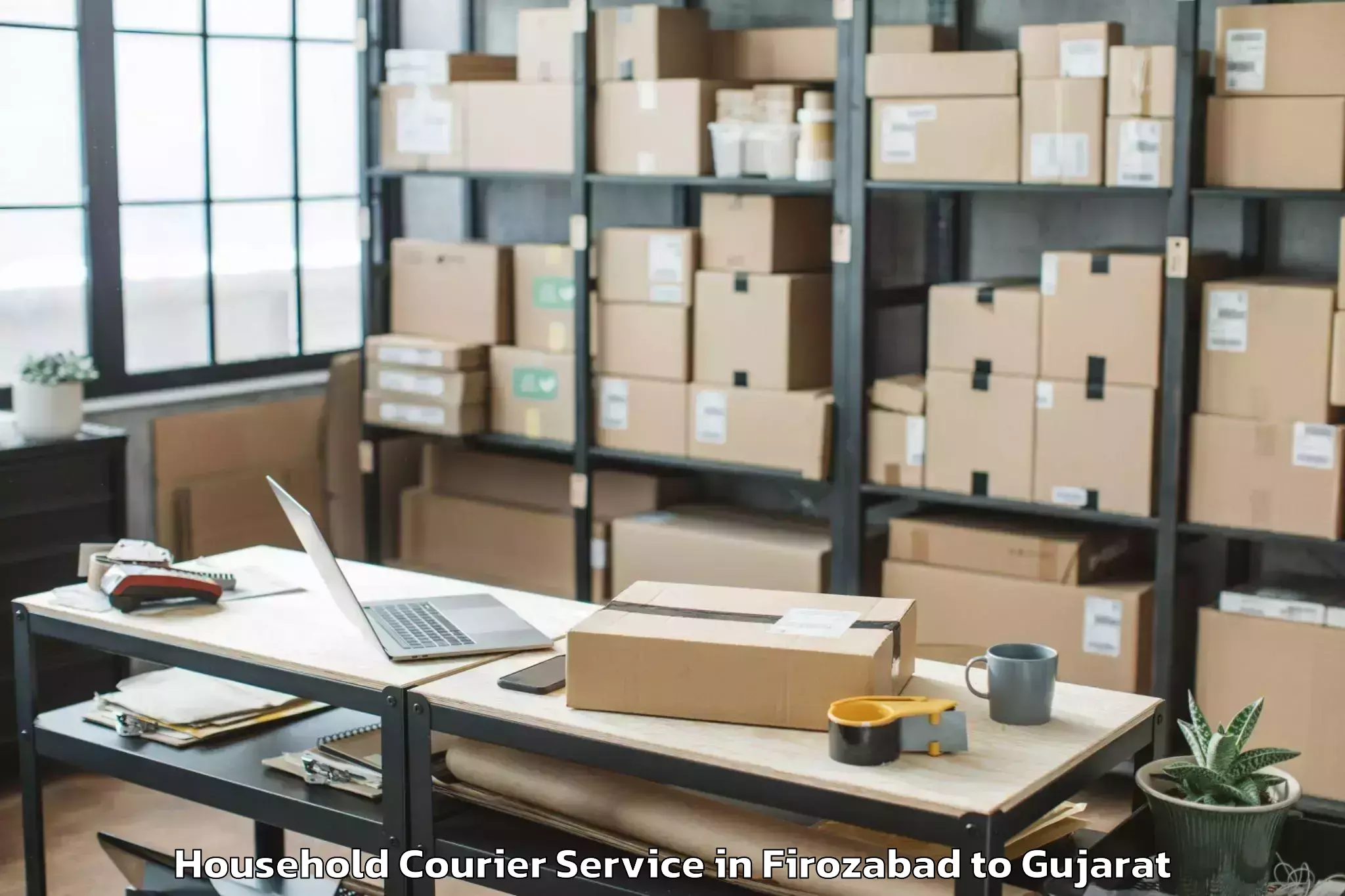 Top Firozabad to Jafrabad Household Courier Available